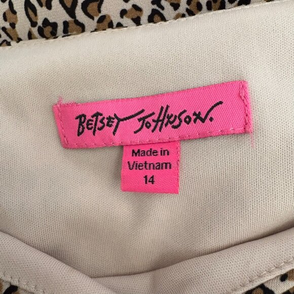 Betsy Johnson Leopard Print Dress Size 14 - Picture 5 of 6